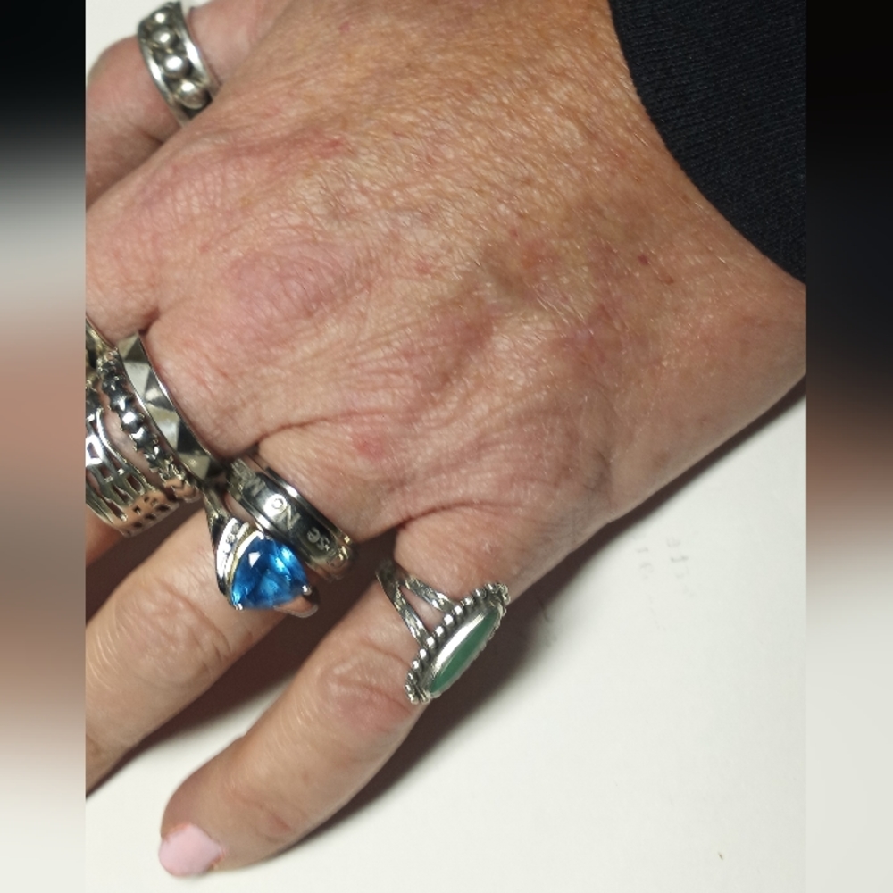 AV 925 + 14K Topaz Diamond Ring ALWAND VAHAN - Picture 16 of 16